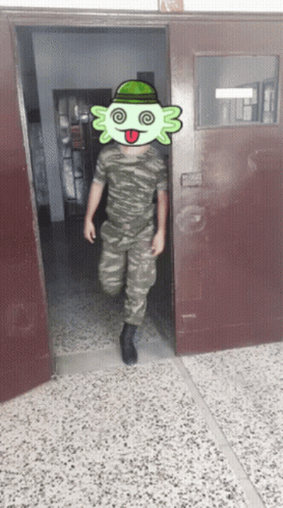 Man In Military Uniform Standing In Open Doorway GIF