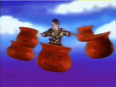 Man In Military Uniform Surrounded By Red Gummy Bears GIF