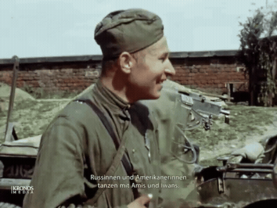 Man In Military Uniform Talking To Another Man GIF