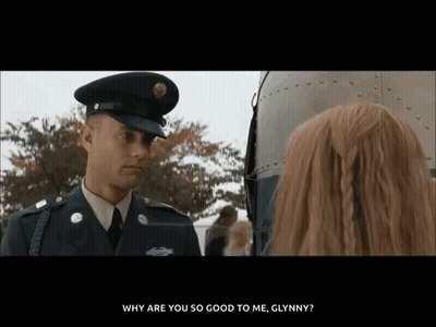 Man In Military Uniform Talking To Woman GIF
