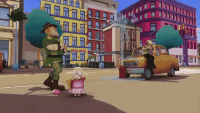 Man In Military Uniform Walking With Girl GIF