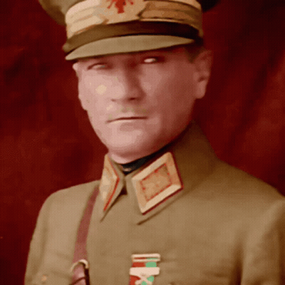 Man In Military Uniform With Badge Saying IX GIF