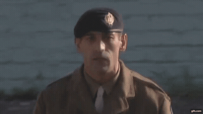 Man In Military Uniform With Beret GIF