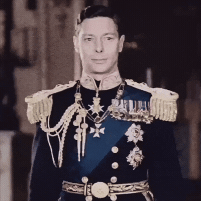 Man In Military Uniform With Medals GIF