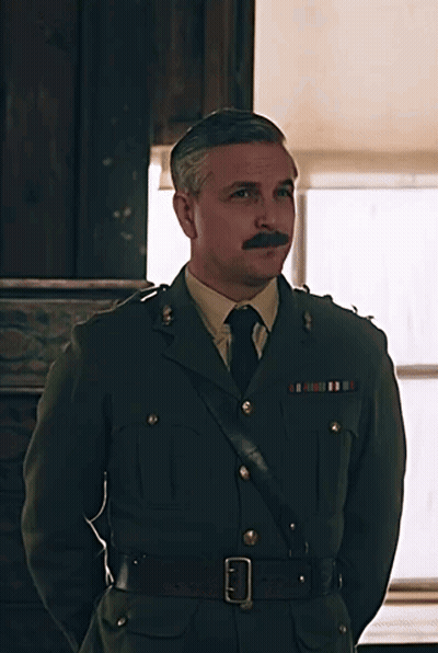 Man In Military Uniform With Mustache GIF