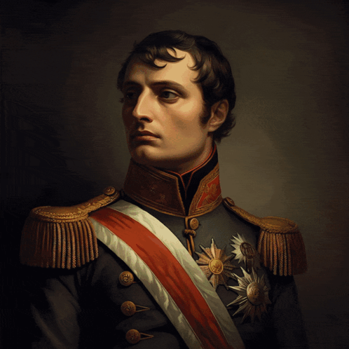 Man In Military Uniform With Rainbow Sash GIF