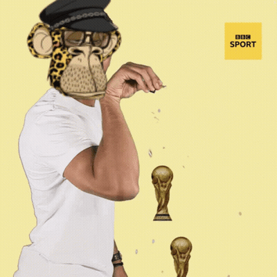 Man In Monkey Mask Holding Trophy BBC Sport GIF