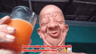 Man In Monkey Mask Pouring Liquor GIF