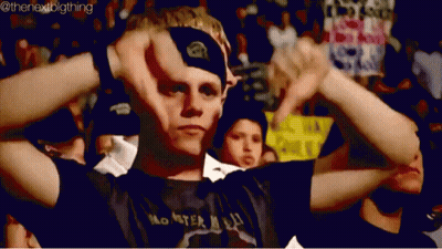 Man In Monster Shirt Giving Thumbs Down GIF