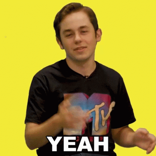Man In MTV Shirt Saying Yeah GIF