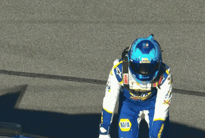 Man In Napa Helmet On Race Track GIF