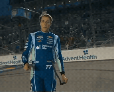 Man In NASCAR Cup Series Jacket Talking GIF