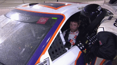 Man In NASCAR Race Car GIF