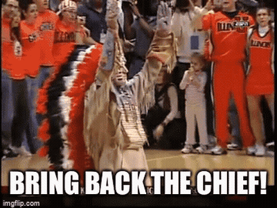 Man In Native American Costume Bring Back The Chief GIF