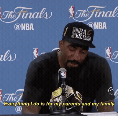 Man In NBA Hat Talking Into Microphone GIF