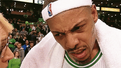 Man In NBA Headband Sweating GIF