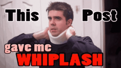 Man In Neck Brace This Post Gave Me Whiplash GIF