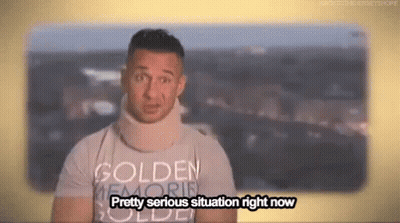 Man In Neck Brace With Golden Memories T-Shirt GIF