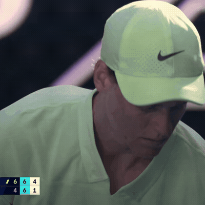 Man In Neon Green Nike Hat GIF