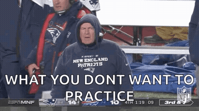 Man In New England Patriots Sweatshirt At Football Game GIF
