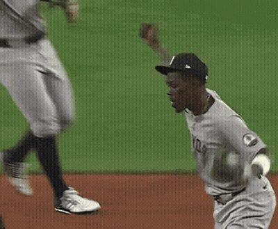 Man In New York Jersey Holding Baseball GIF