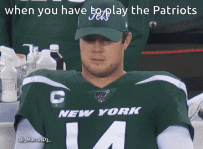 Man In New York Jets Jersey And Hat GIF