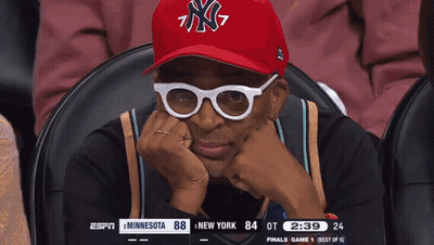 Man In New York Yankees Hat Watching Game GIF