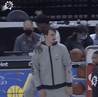 Man In Nike Jacket At Basketball Court GIF