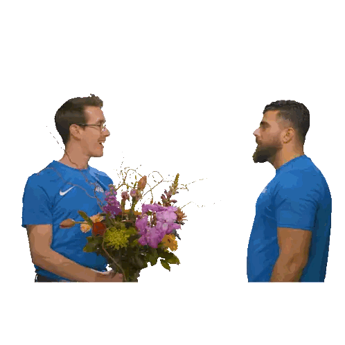 Man In Nike Shirt Shaking Hands Sticker
