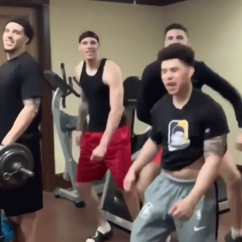 Man In Nike Shirt Standing In Gym GIF