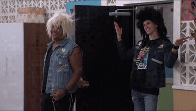 Man In Nirvana Shirt Next To Another Man GIF