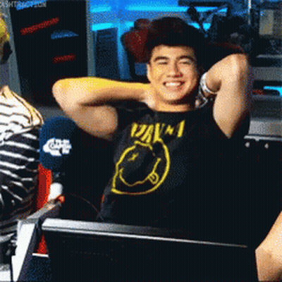 Man In Nirvana Shirt Smiling GIF