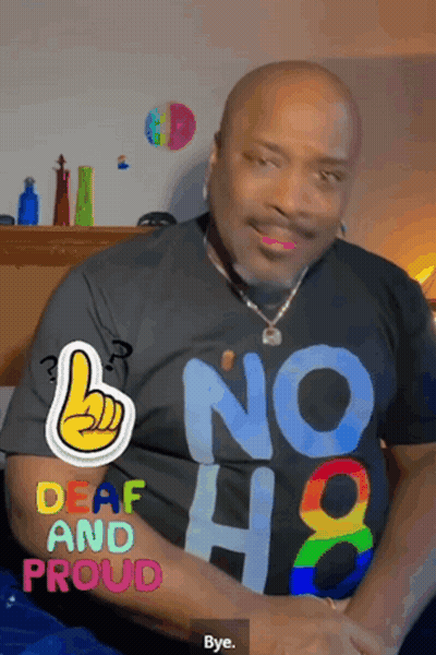 Man In No Deaf And Proud Shirt GIF