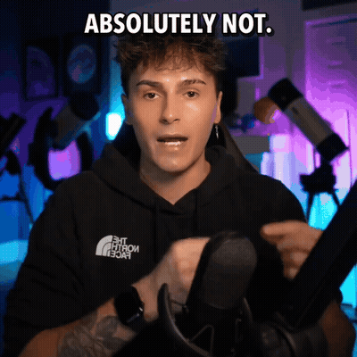 Man In North Face Hoodie Saying Absolutely Not GIF