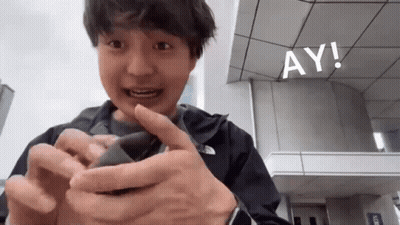 Man In North Face Jacket Saying Ay GIF