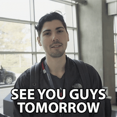 Man In North Face Jacket Saying See You Tomorrow GIF