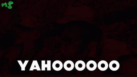Man In Nowhere Shouts Yahoo GIF
