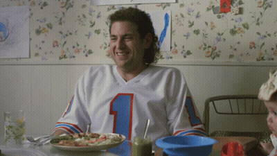 Man In Number 1 Jersey Sitting GIF