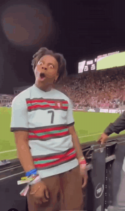 Man In Number 7 Shirt On Soccer Field GIF