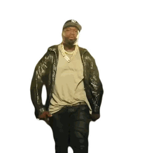 Man In NY Hat And Black Jacket Pockets Sticker