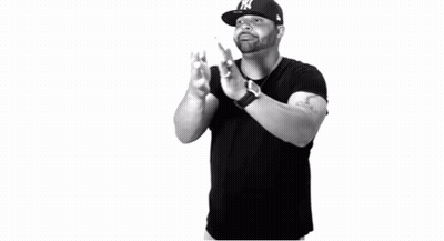 Man In NY Hat Clapping Hands GIF