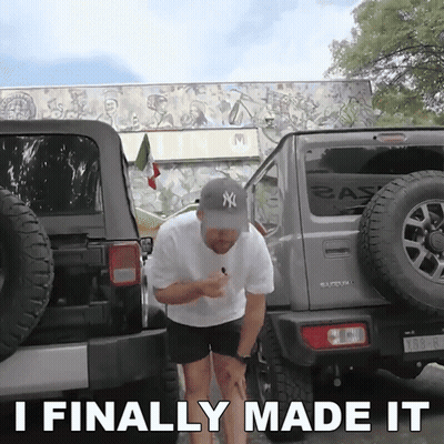 Man In NY Hat Saying I Finally Made It GIF