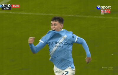 Man In Olympique Lyonnais Shirt And Scarf Smiling GIF
