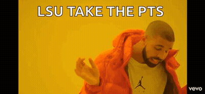 Man In Orange Jacket Says LSU Take The Pts GIF