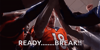 Man In Orange Jersey Number 18 GIF