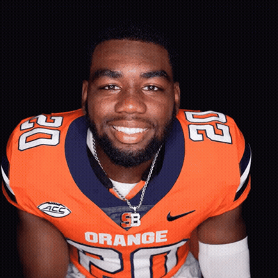 Man In Orange Jersey Number 20 GIF