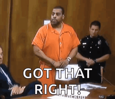 Man In Orange Jumpsuit Saying Got That Right GIF