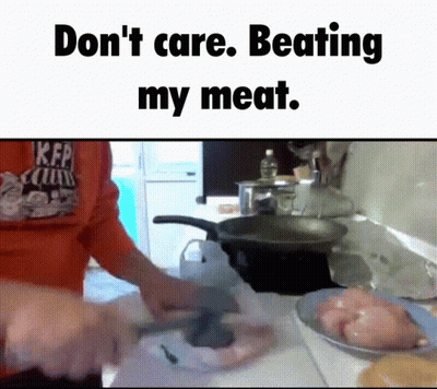 Man In Orange Shirt Don't Care Beating My Meat GIF
