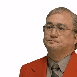 Man In Orange Suit Ahem GIF