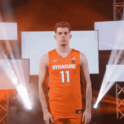 Man In Orange Syracuse Jersey GIF